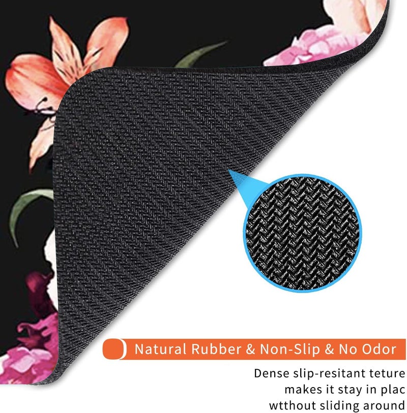 Armanza Square Mouse Pad Pretty Peony Flower, Personalized Premium-Textured Custom Mouse Mat Design, Washable Mousepad Cloth, Non-Slip Rubber Base Computer Mouse Pads for Wireless Mouse - Image 5